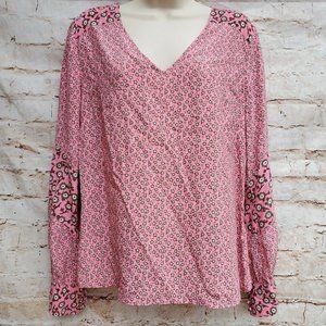 BODEN W0426 Pink v-Neck Shirt Blouse Size US 8